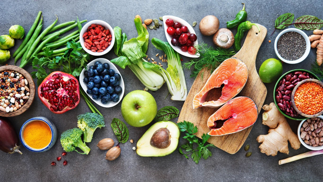 Imagen de fondo sobre nutrición y salud